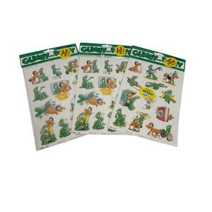 Vintage Gumby & Pokey Sealed Sticker Lot of 3